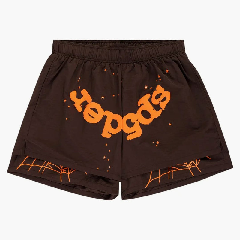 Sp5der Og Web Double Layer Short Brown/orange