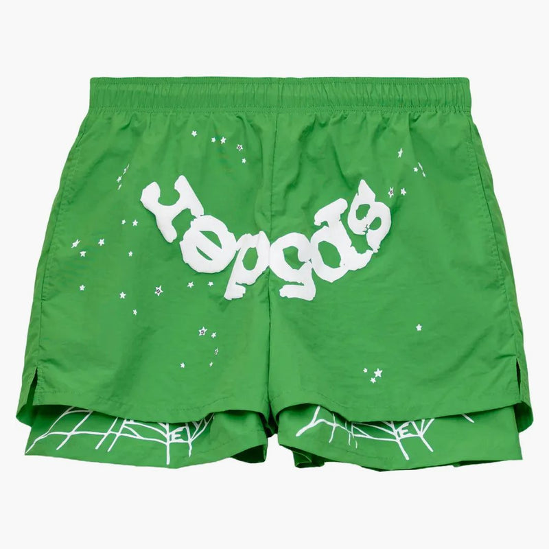 Sp5der Og Web Double Layer Short Green