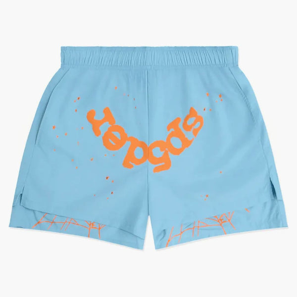 Sp5der Og Web Double Layer Short Light Blue
