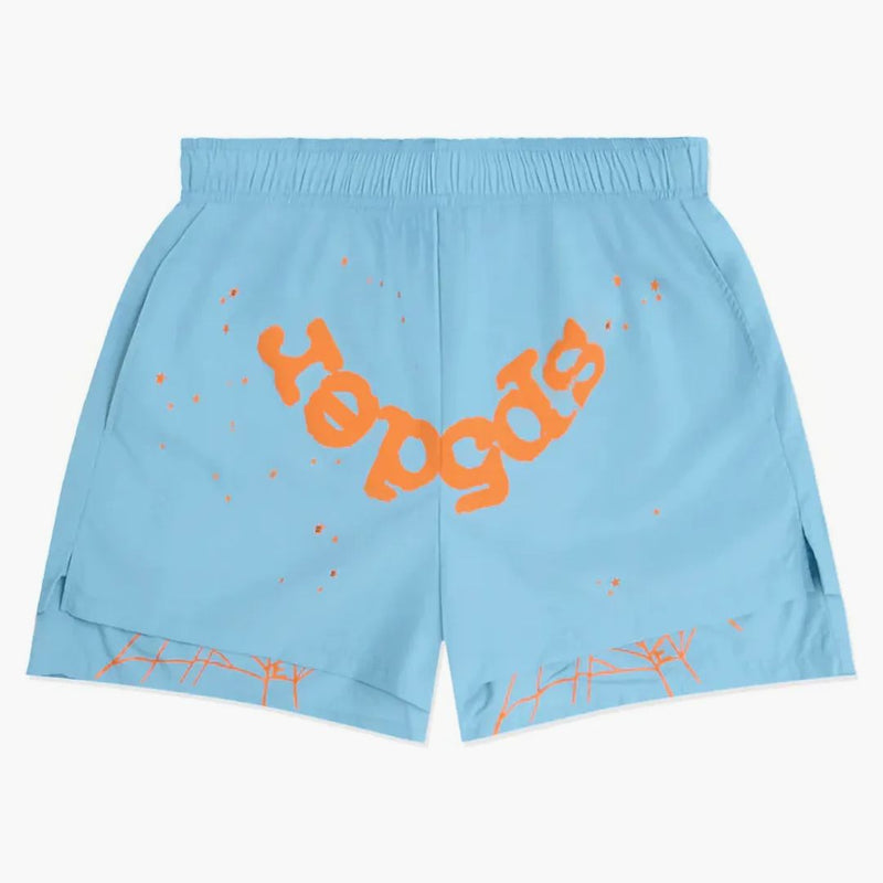 Sp5der Og Web Double Layer Short Light Blue