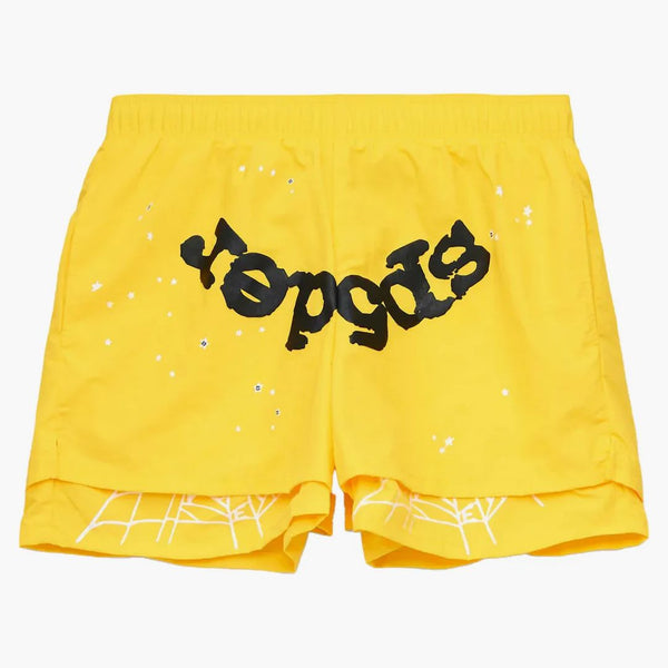Sp5der Og Web Double Layer Short Yellow