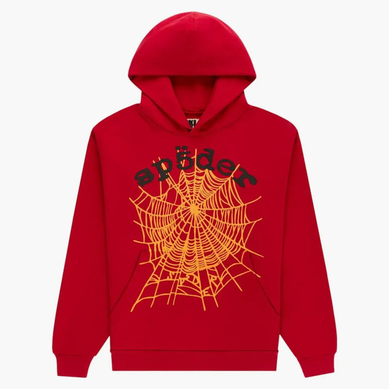SP5DER OG WEB V2 HOUDIE RED