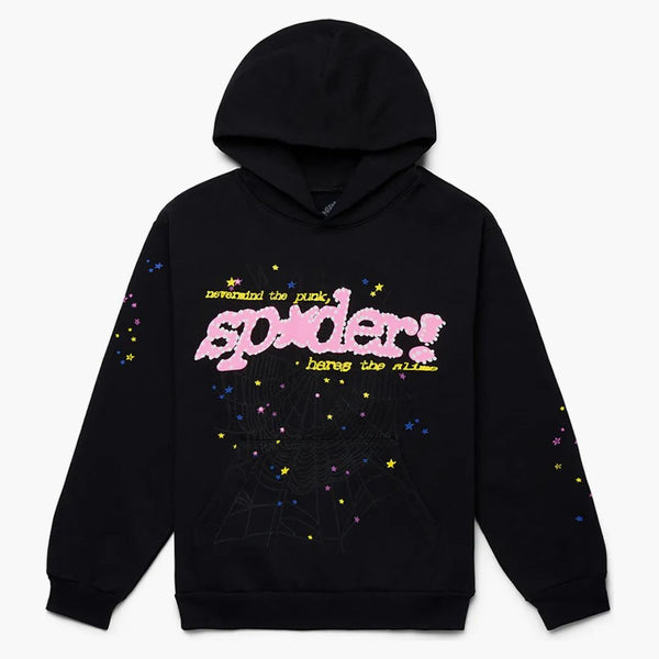 Sp5der P*nk V2 Hoodie Black