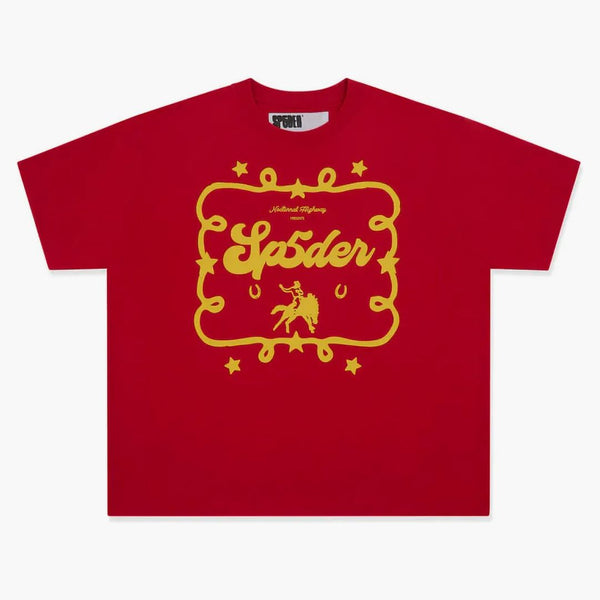 Sp5der Rodeo Poster Tee Red