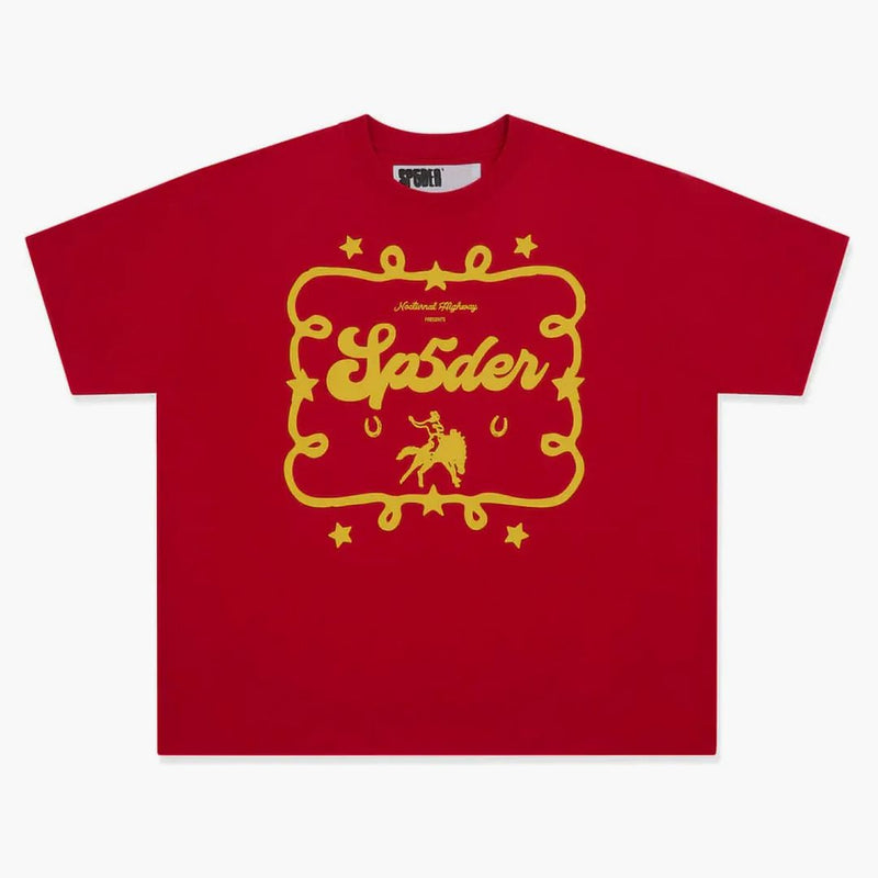 Sp5der Rodeo Poster Tee Red