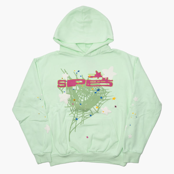 Sp5der SP5 Mint Hoodie
