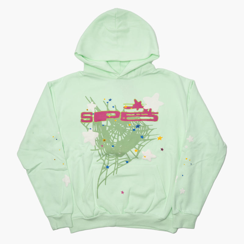 Sp5der SP5 Mint Hoodie