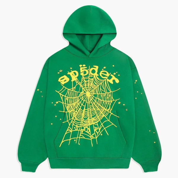 Sp5der Star Og Web V2 Hoodie Slime Green