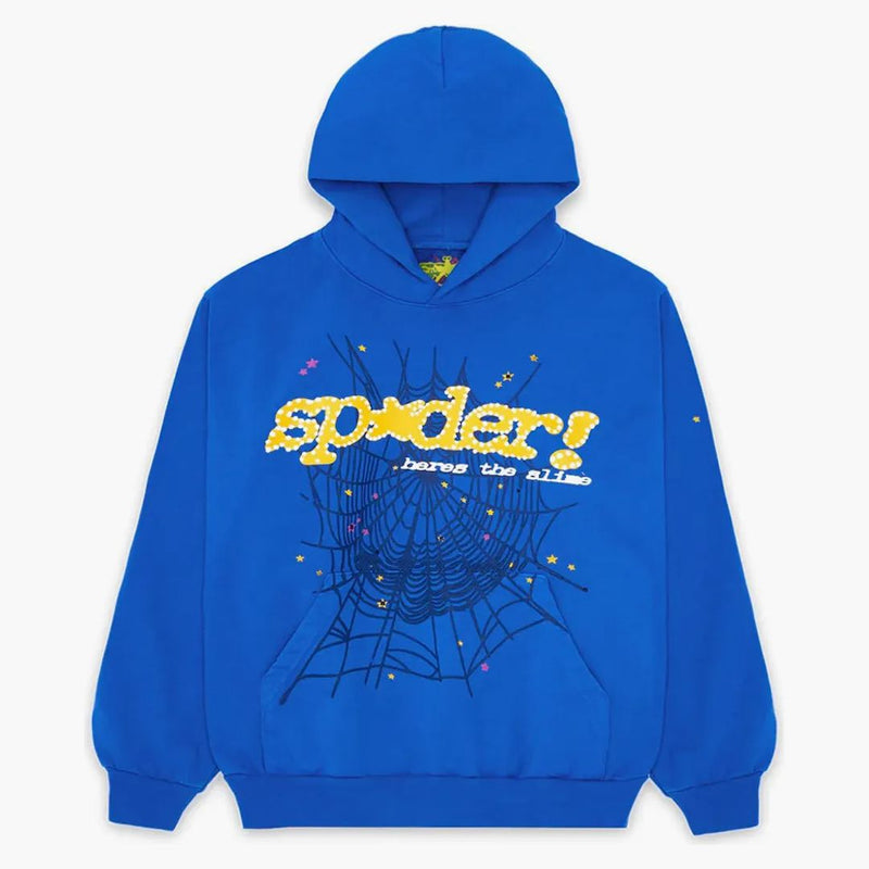 Buy at Cheap Argences Jordan Outlet Sp5der TC Hoodie Blue Palm