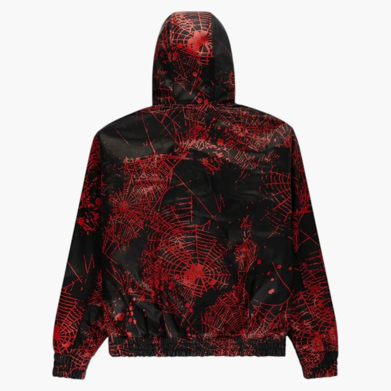 Sp5der V2 Web Leather Jacket Black