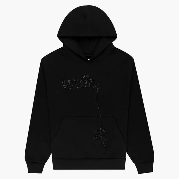 Sp5der Wait Stone Hoodie Black