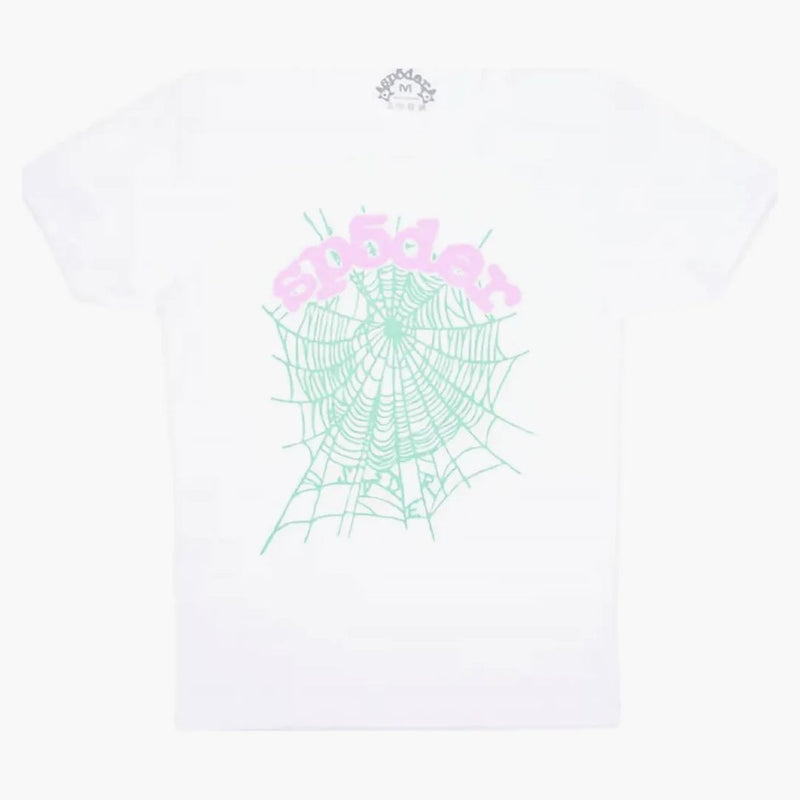 Sp5der Women's Og Web Baby Tee White