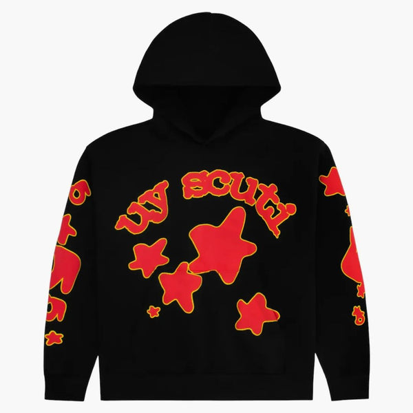 Sp5der X Uy Scuti Hoodie Black/red