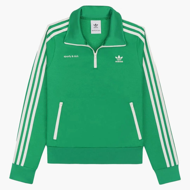 Sporty & Rich X Adidas Quarter Zip Track Jolly Green/Cream