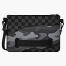 Sprayground 3:00 roztrhněte crossover Clutch Black/Grey Checker/Camo