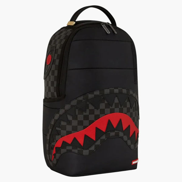 Sprayground Black Puffer Grey Check Backpack Backpack Black Grey