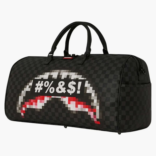 Sprayground Censored What The Beep Shark Duffle Bag Black