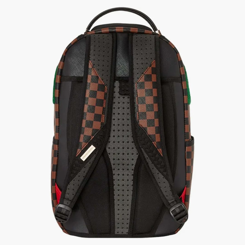 Sprayground Chenille Sip Romeo Air Italia Shark Backpack Brown