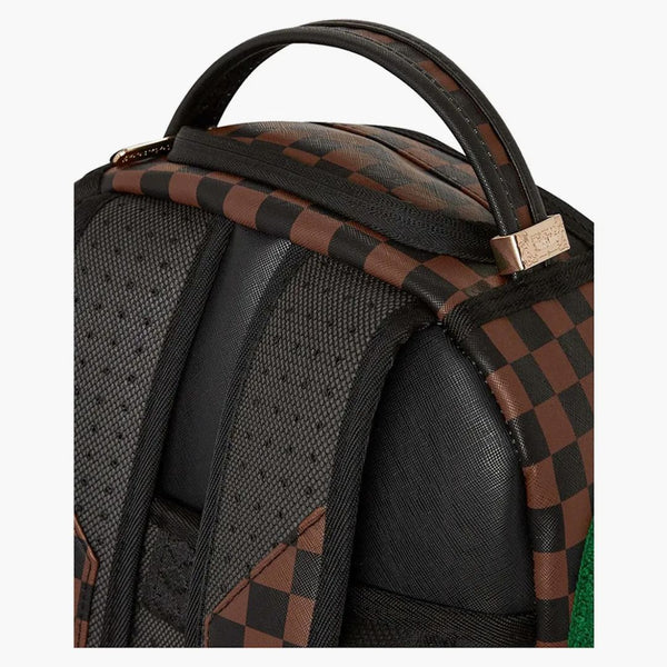 Sprayground Chenille Sip Romeo Air Italia Shark Backpack Brown