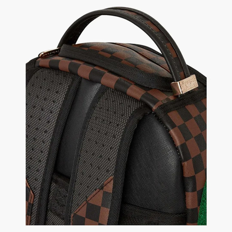 Sprayground Chenille Sip Romeo Air Italia Shark Backpack Brown
