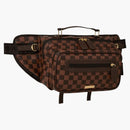 Sprayground Core Emboss Check Cargo Crossbody Crossbody Black Brown