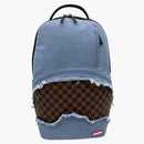 Sprayground Denim Shark Bite Dlxsv Backpack Blue