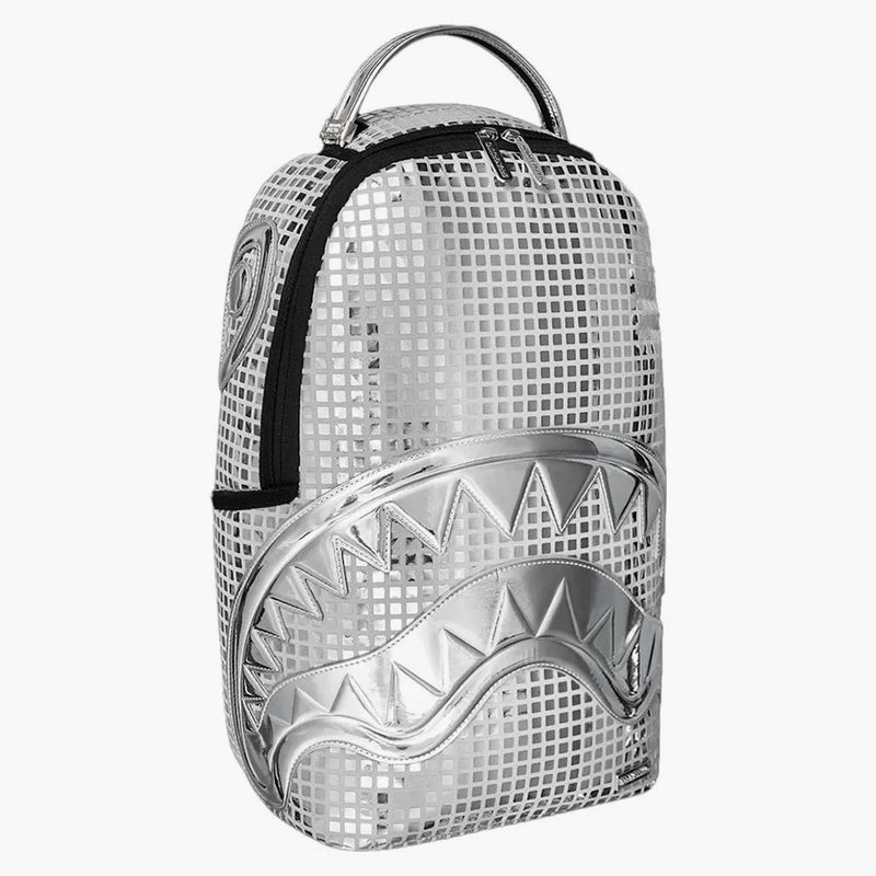 Sprayground Disco Ball Shark DLXSV Batoh bílý/černý