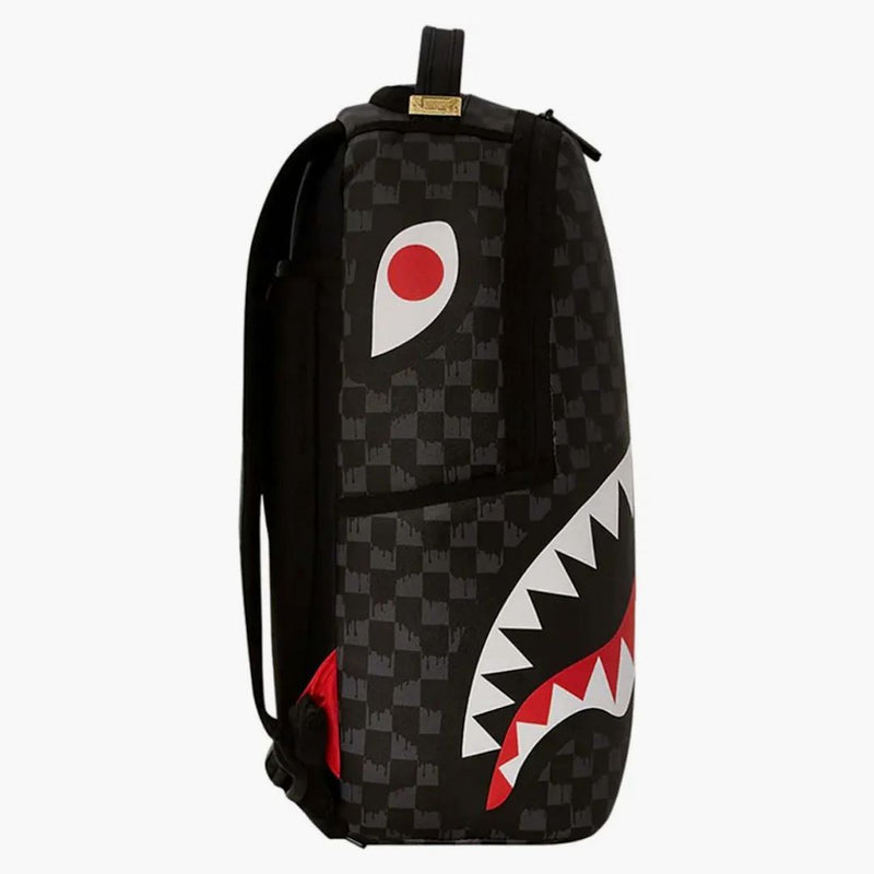 Sprayground Drip Check Shark Backpack Black