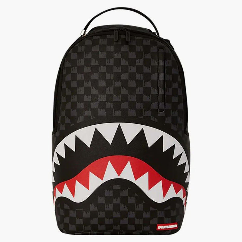 Sprayground Drip Check Shark Backpack Black