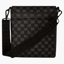 Sprayground Drip Check Shark Messenger Bag Black/Gray Checker