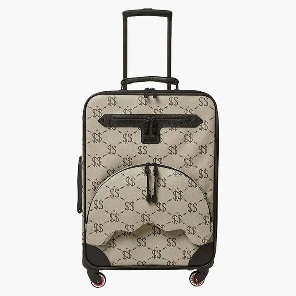 Sprayground Getaway Money Soft Carry-on Luggage Beige/black