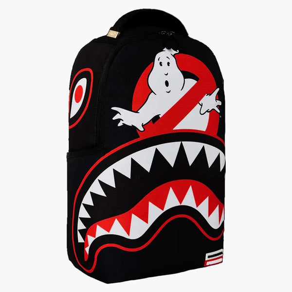 Sprayground Ghostbusters Logo And Shark Mouth Backpack Black/red