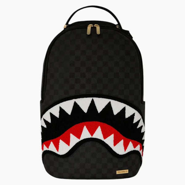 Sprayground Lights Out Sharks In Paris Chenille Shark Backpack Multicolor