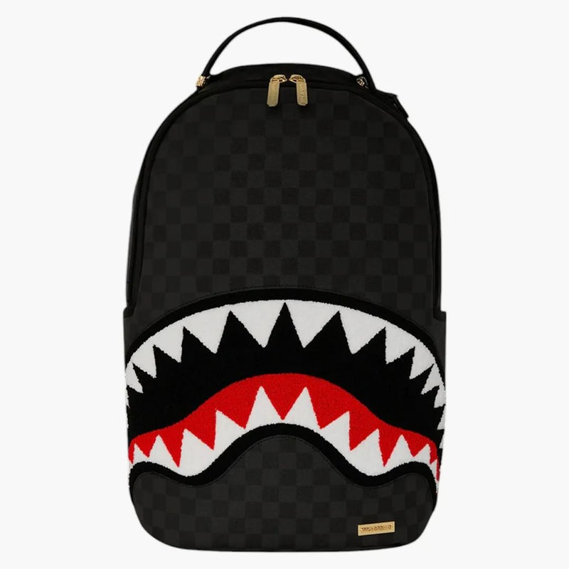 Sprayground Lights Out Sharks In Paris Chenille Shark Backpack Multicolor