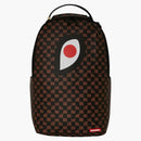 Sprayground One Eye Brown Check Backpack Brown