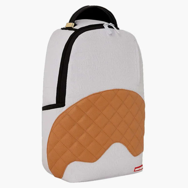 Sprayground Paříž reliéfní koňak dlxsv batoh bílý/hnědý
