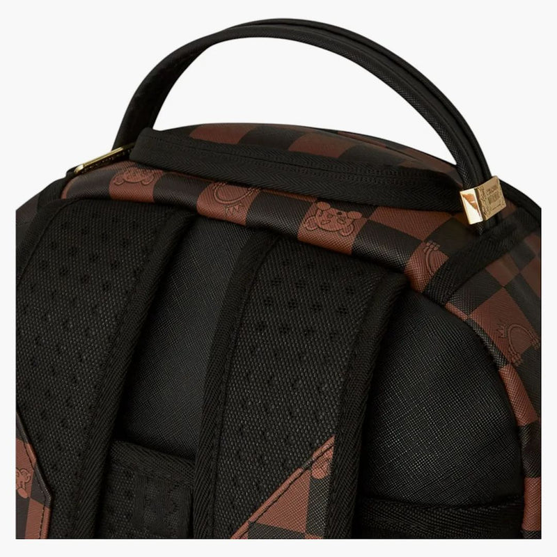 Sprayground Peeking Character Check Backpack Backpack Black Brown
