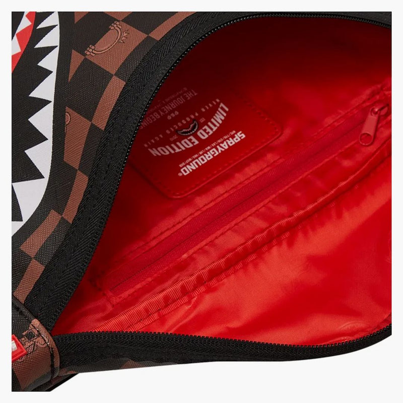 Sprayground Peeking Character Check Savage Bumbag Black Brown