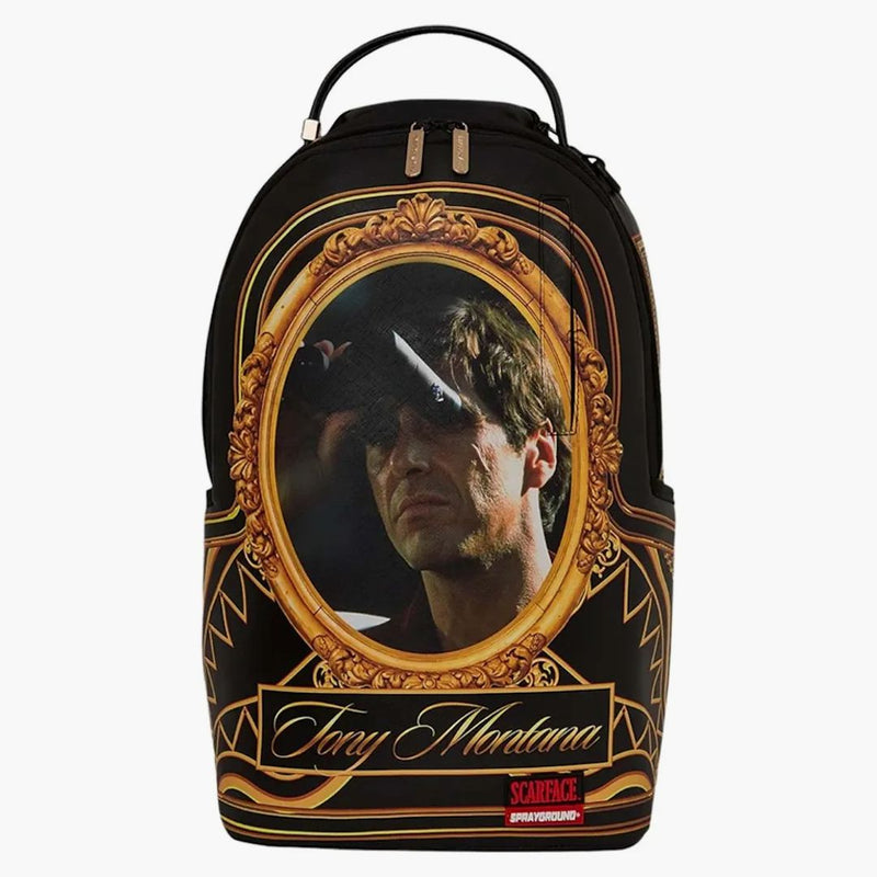 Scarface Sprayground Vedo ogni mossa binocolo Tony Montana zaino nero/oro