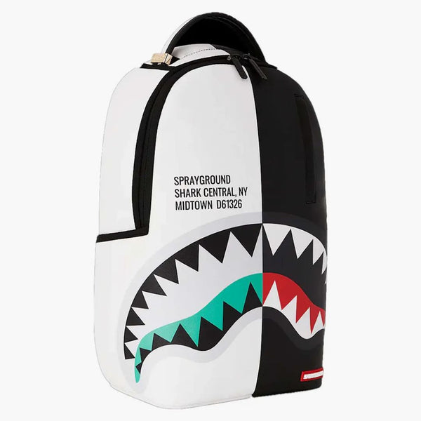 Sprayground Shark Central Inverted Split DLXSV batoh bílý/černý