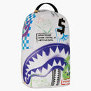 Sprayground Shark Central Stencils White Dlxsv Backpack Multicolor