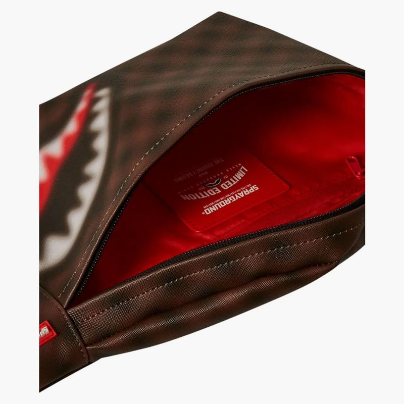 Sprayground Sharks In Paris Blur Savvy Crossbody Crossbody Black Brown