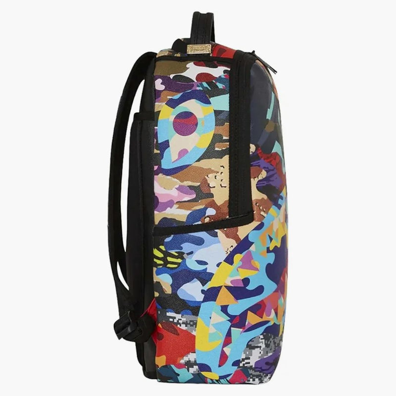 Sprayground a fette e a dadini zaino mimetico multi camo