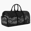 Sprayground Split Up Camo Tear Duffle Large Black Grey