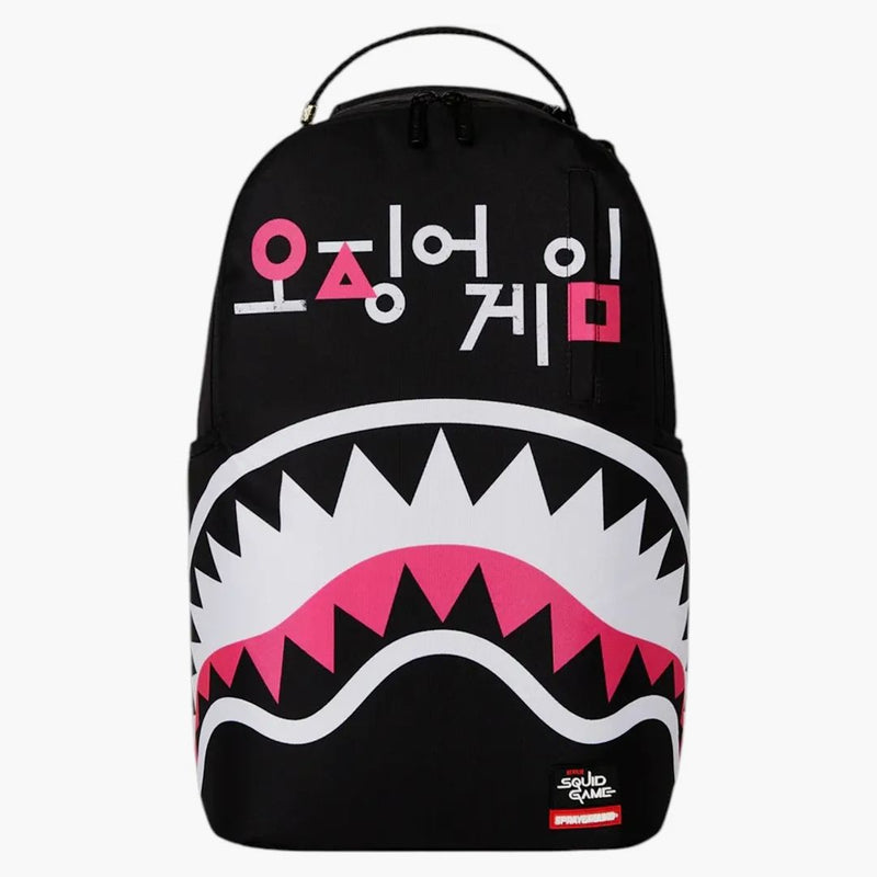 Sprayground Squid Game Collab Logo Lockup Backpack Multicolor