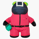 Sprayground Squid Game Collab Pink Soldiers Bear Backpack Multicolor