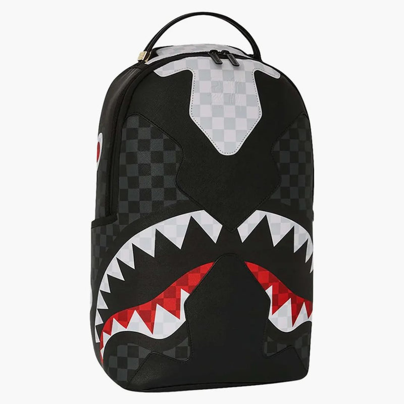 Sprayground Triple Decker Heir To The Throne Shark Backpack Black/white/grey