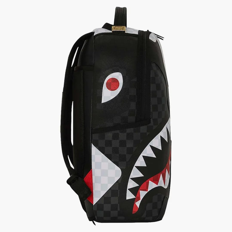 Sprayground Triple Decker Heir To The Throne Shark Backpack Black/white/grey