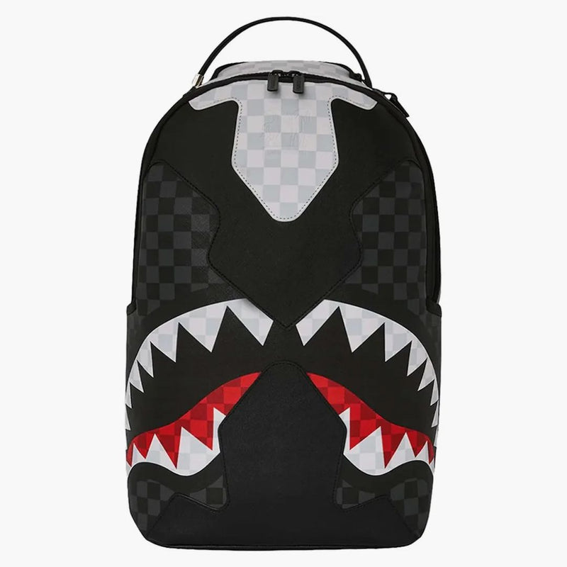 Sprayground Triple Decker Heir To The Throne Shark Backpack Black/white/grey