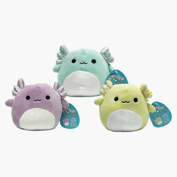 Squishmallow Easter Exkluzivní axolotl sada 5 palců (sada 3) plyšového multi